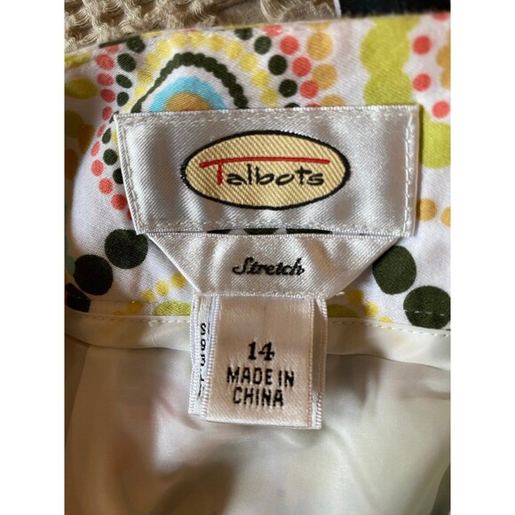 Talbots Womens Size 14 Colorful Patterned  Fitted Lined Fun Bright Casual Skirt - Picture 11 of 12
